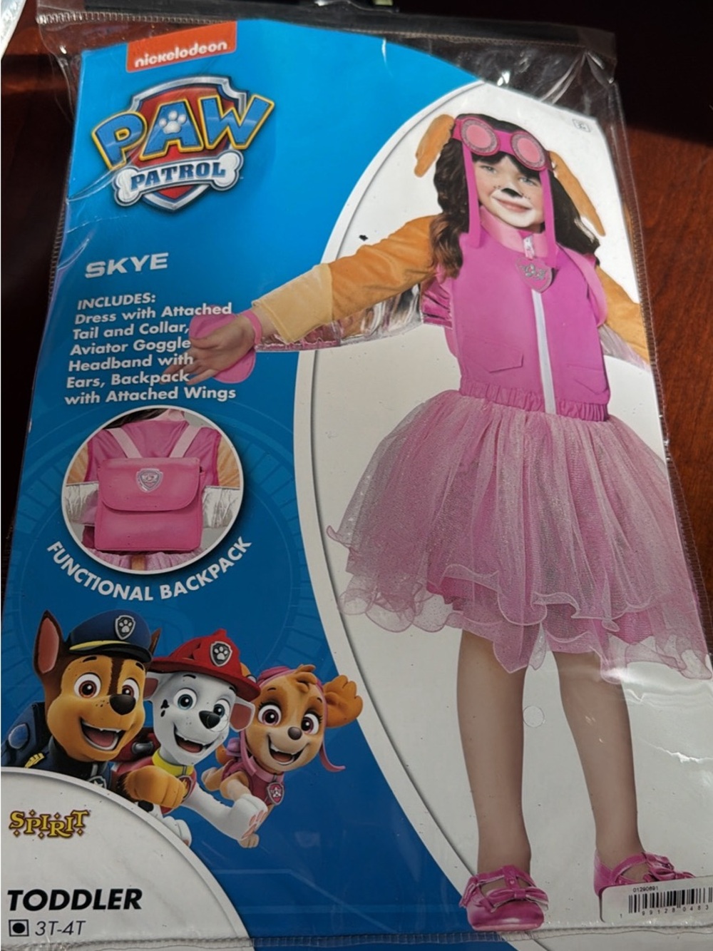 Spirit PAW Patrol Skye Toddler Costume - Pink and Yellow